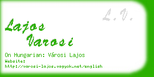 lajos varosi business card